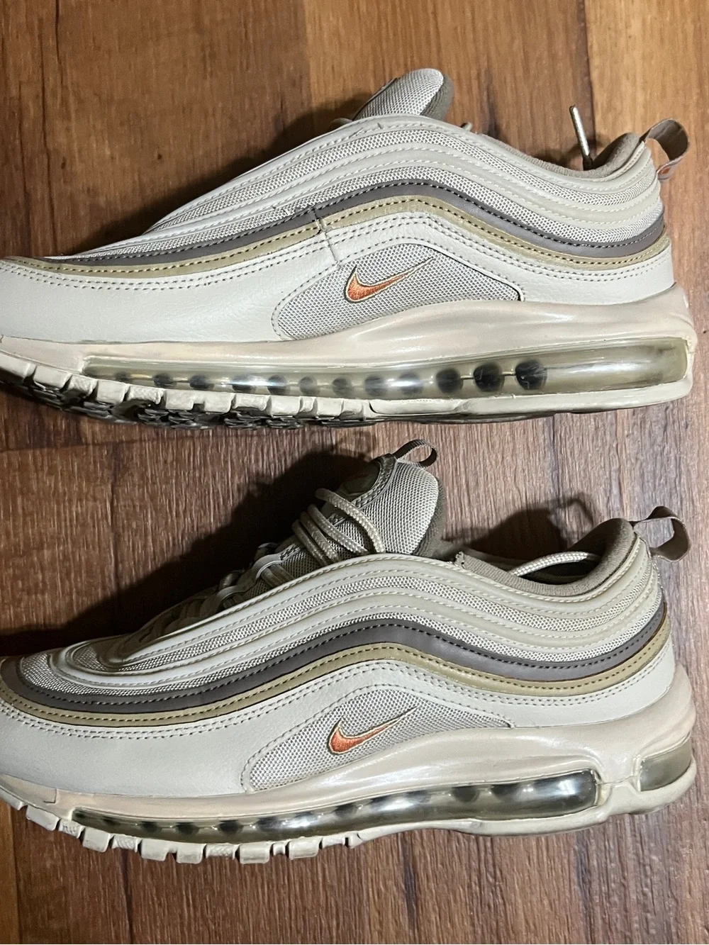 Nike Air Max 97 Beige Men's Size 8.5 Cream Running Athleisure Shoes